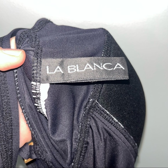 La Blanca black and white padded tankini top - Picture 4 of 9